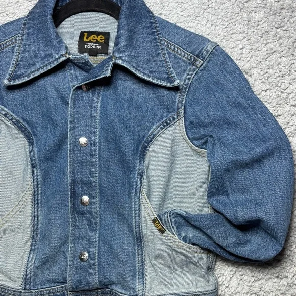 Lee Jacket Womens Extra Small Classic Vintage Modern Denim Trucker Outerwear - Picture 2 of 7